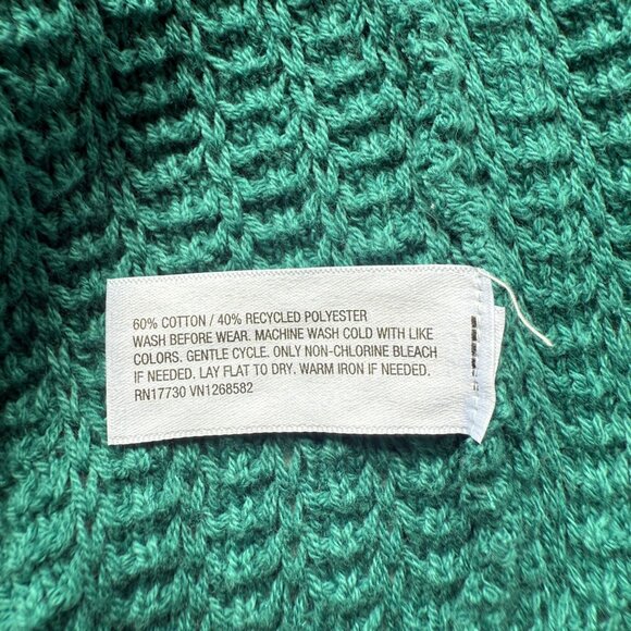 Cat & Jack Girls Open Front Waffle Knit Cardigan Sweater Teal XL 14 Lightweight - Picture 5 of 5